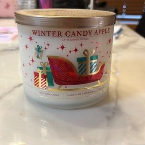 Bath and Body Works 3 wick candle Winter Candy Apple